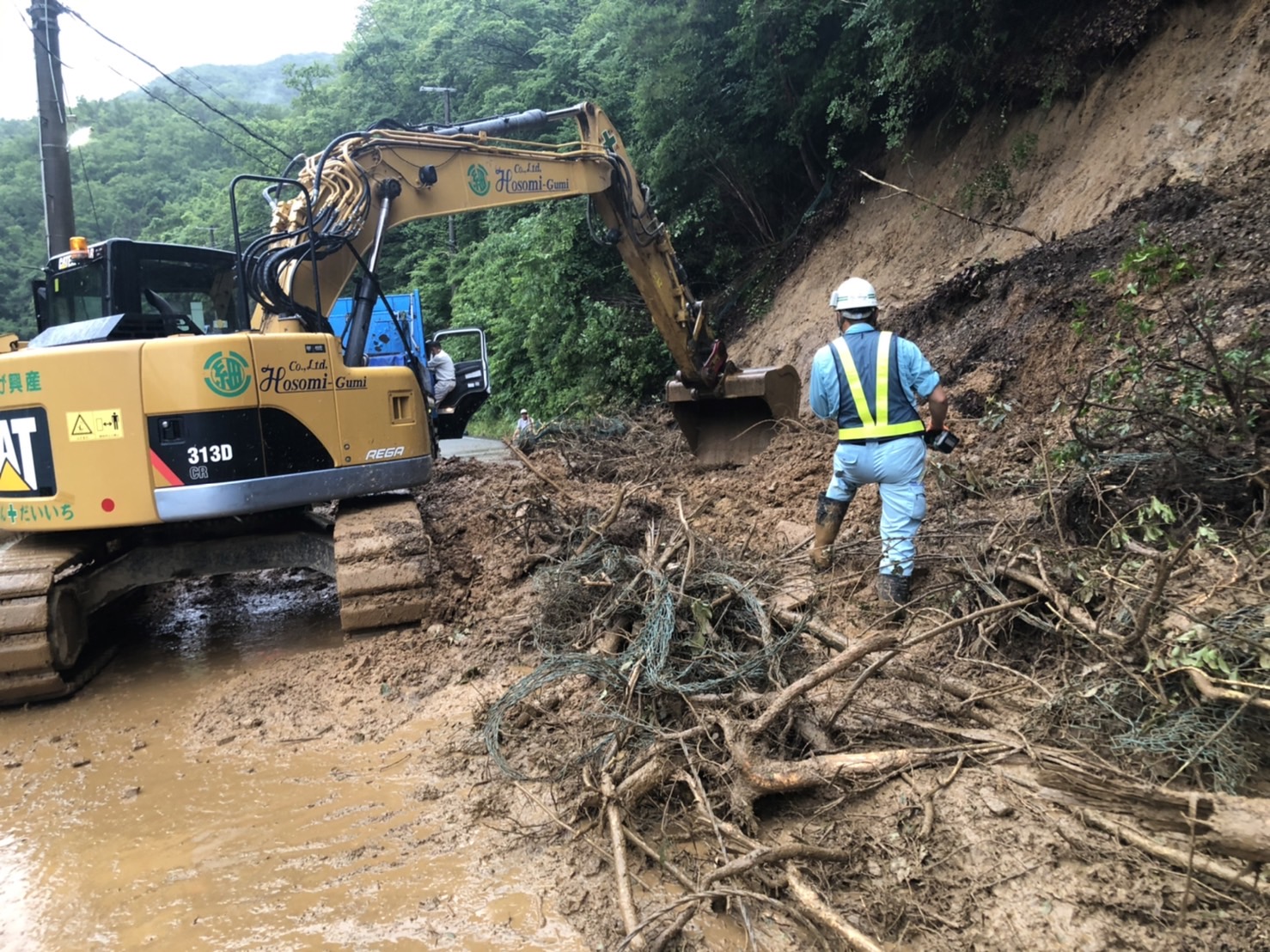 豪雨の爪痕 短時間大雨で土砂崩れなど 農地も被害受ける 丹波新聞