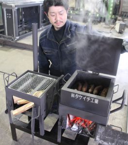 本格「石焼き芋機」 自社の技術生かし開発 「家庭で店の味を」 | 丹波新聞