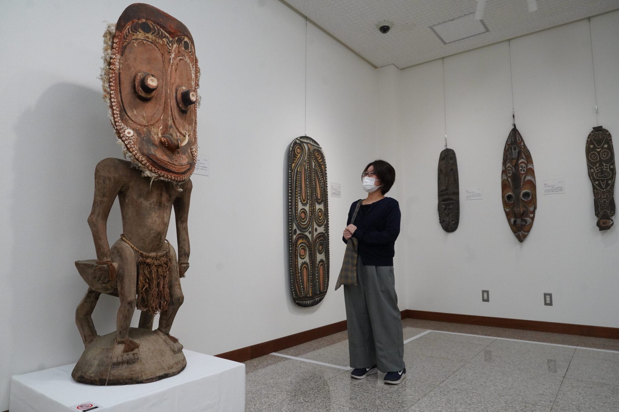 パプアニューギニアを紹介 国立民博と自館所蔵の美術作品 仮面や像など